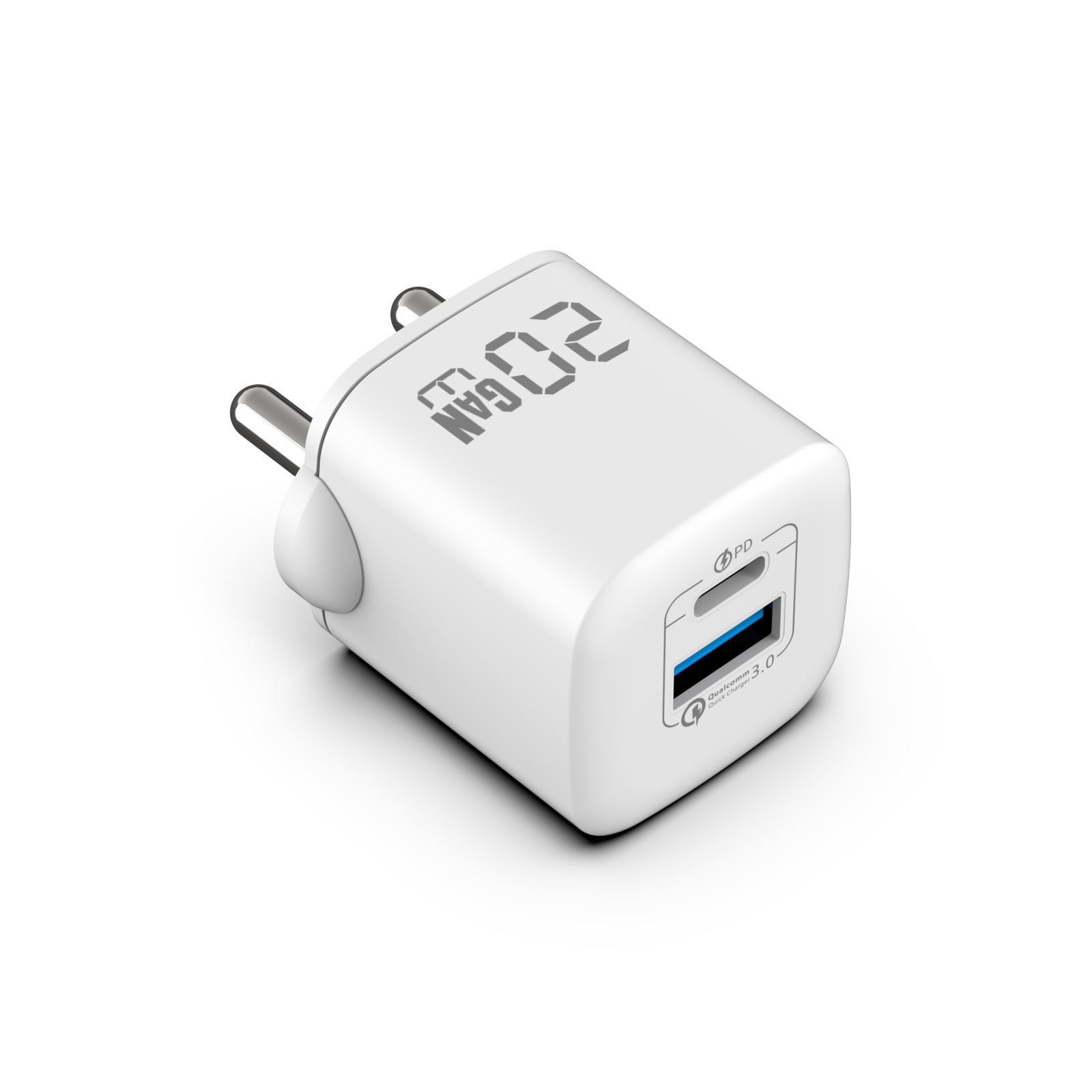 GaN Charger 20W USB-A+C