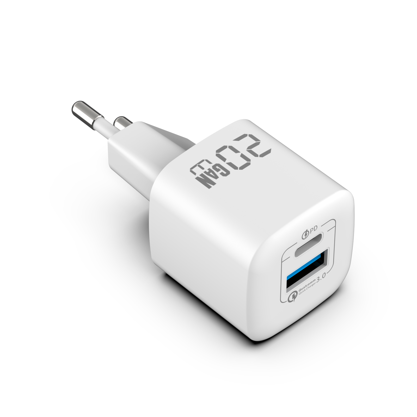 GaN Charger 20W USB-A+C