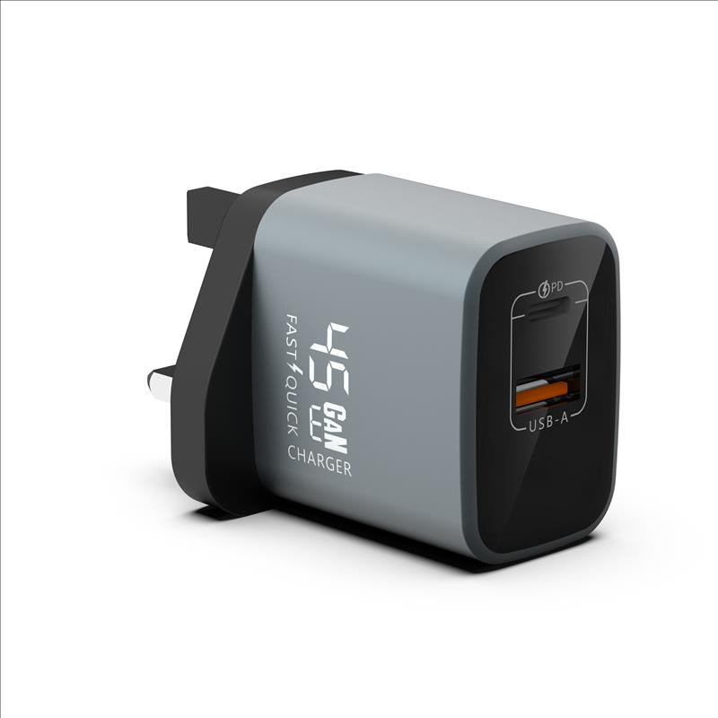 GaN Charger 45W USB-A+C