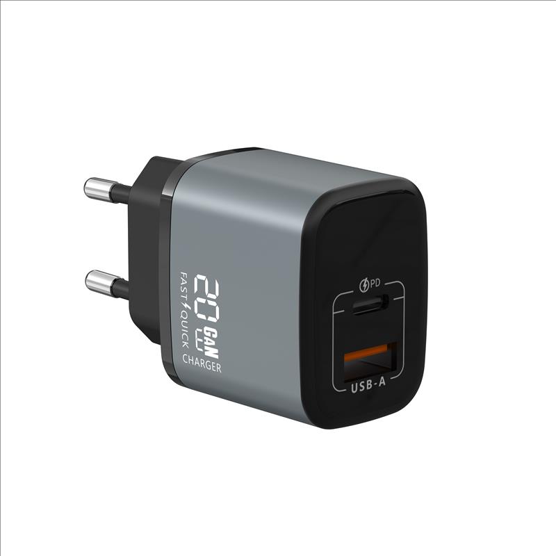 GaN Charger 20W USB-A+C