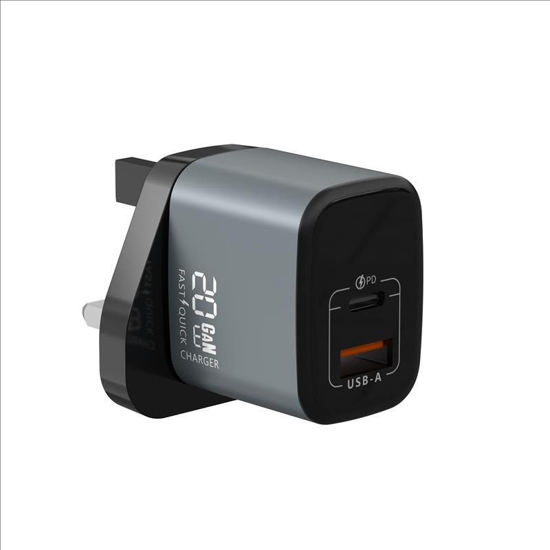 GaN Charger 20W USB-A+C