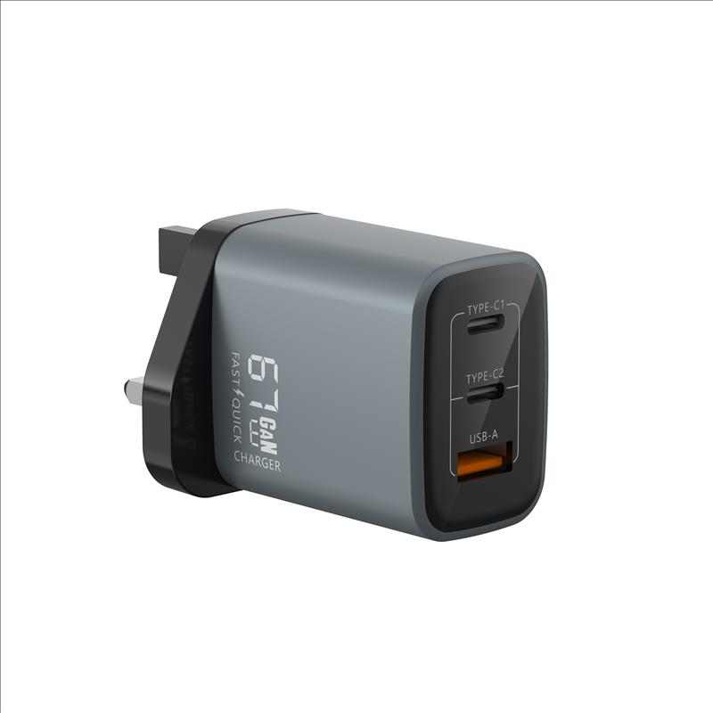 GaN Charger 67W USB-A+2C