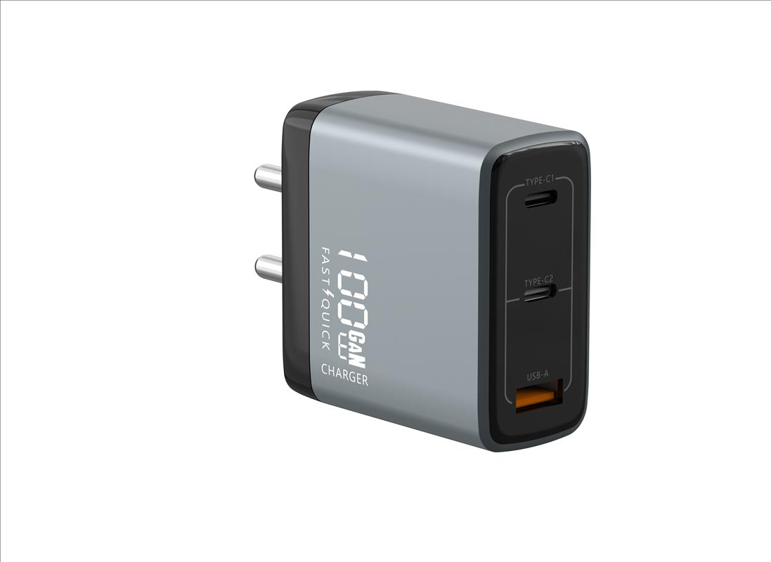 GaN Charger 100W USB-A+C+C