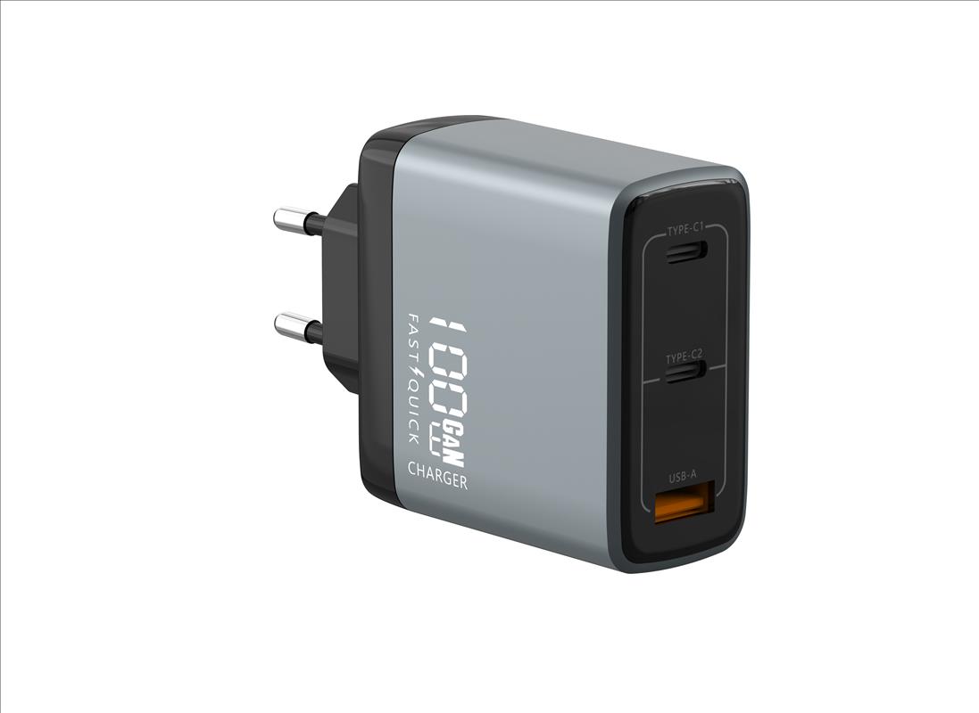 GaN Charger 100W USB-A+C+C