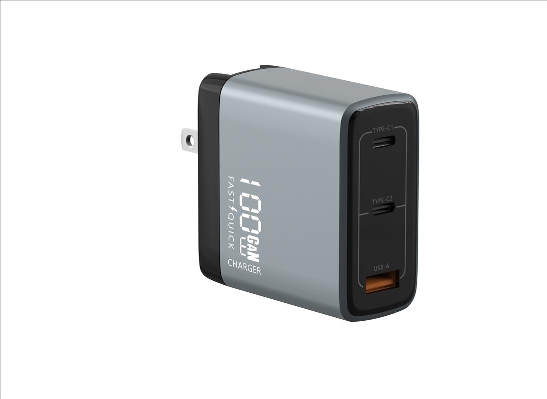 GaN Charger 100W USB-A+C+C