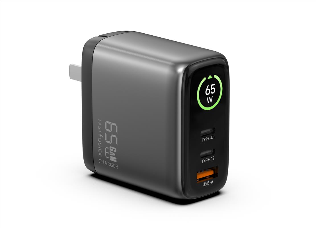 GaN Charger 65W USB-A+C+C