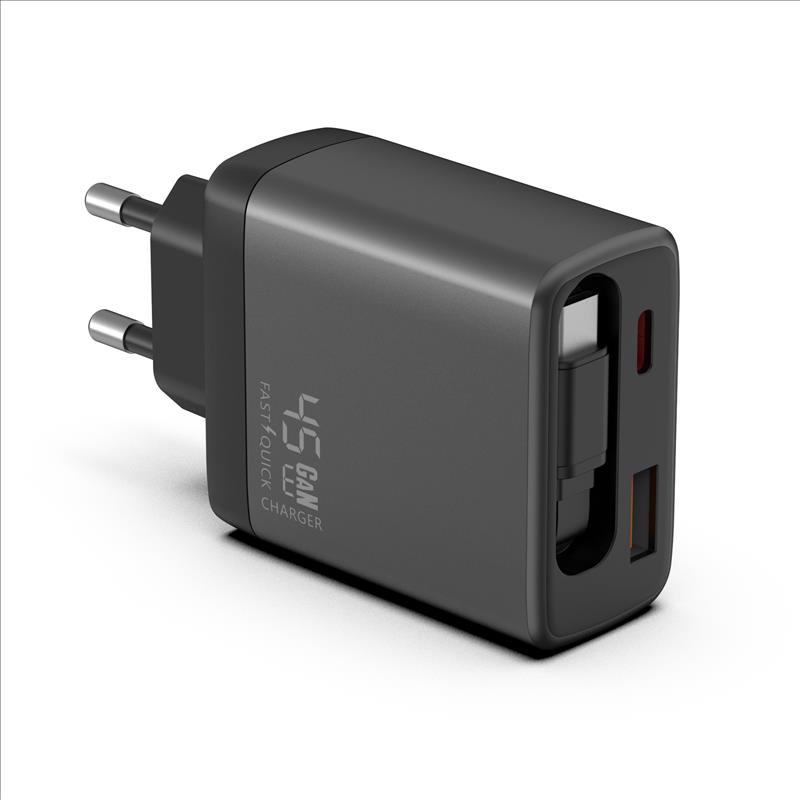 GaN Charger 45W USB-A+2C