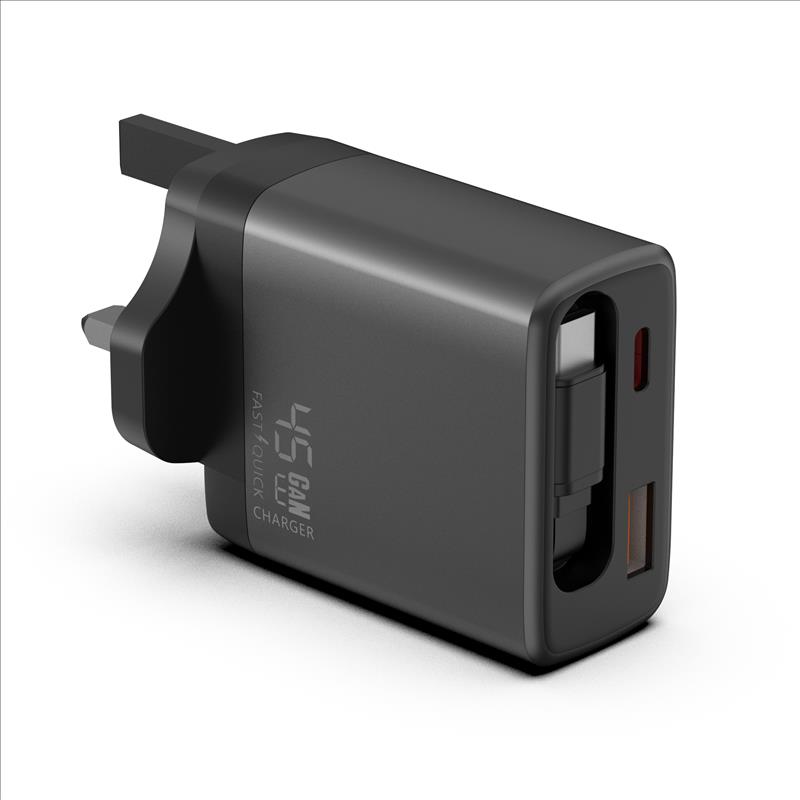 GaN Charger 45W USB-A+2C
